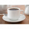 Staplingsbar Vit Tekopp Whiteware 200 ml Ø 80 mm - Set om 12 - Olympia - Fourniresto