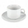 Staplingsbar Vit Tekopp Whiteware 200 ml Ø 80 mm - Set om 12 - Olympia - Fourniresto