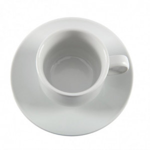 Staplingsbar Vit Tekopp Whiteware 200 ml Ø 80 mm - Set om 12 - Olympia - Fourniresto