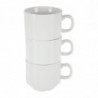 Staplingsbar Vit Tekopp Whiteware 200 ml Ø 80 mm - Set om 12 - Olympia - Fourniresto