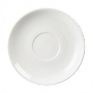 White Stackable Saucer - Set of 12 - Olympia - Fourniresto