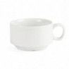 Vit stapelbar espressokopp 85 ml Ø 80 mm - Set om 12 - Olympia - Fourniresto