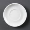 Stackable White Saucer for Espresso Cup 85 Ml - Set of 12 - Olympia - Fourniresto