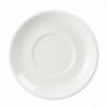 Stackable White Saucer for Espresso Cup 85 Ml - Set of 12 - Olympia - Fourniresto