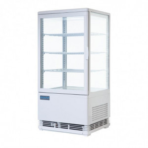Kylskåp med positiv kyla, vit, 2 böjda dörrar, 86 L - Polar - Fourniresto