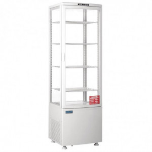 Vitrine Kyldisk Positiv Vit Böjd Dörr 235 L - Polar