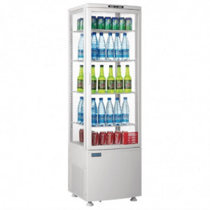 Vitrine Réfrigérée Positive Blanche Porte Incurvée 235 L - Polar - Fourniresto