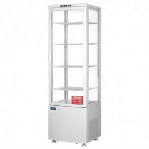 Vitrine Kyldisk Positiv Vit Böjd Dörr 235 L - Polar