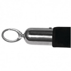 Cordon D'Accueil Noir Avec Embout Inox Et Crochets D'Alliage L 1500 M - Bolero - Fourniresto