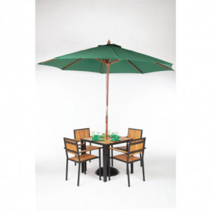 Green Round Parasol Ø 3 M - Bolero - Fourniresto