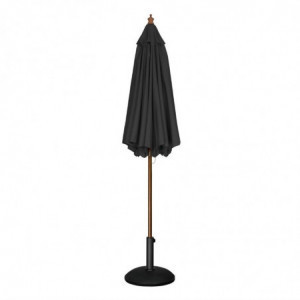 Parasol Noir Rond Ø 3 M - Bolero - Fourniresto