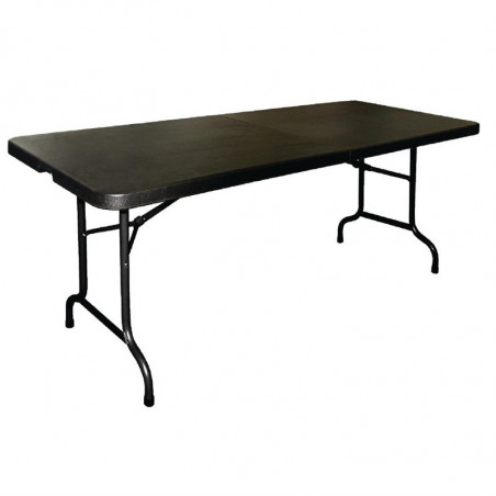Hopfällbart svart bord i mitten 180 cm - Bolero - Fourniresto