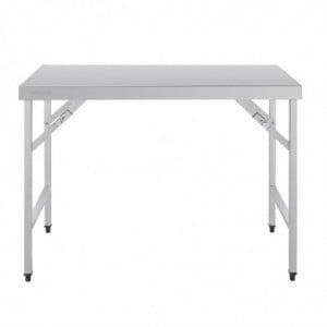 Large Folding Stainless Steel Table 1800 mm - Vogue - Fourniresto