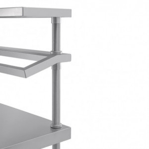 Large Stainless Steel Preparation Table With GN 1800 X 600 Mm Tray Support - Vogue - Fourniresto