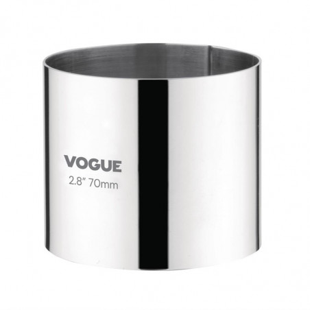 Cirkelformad moussering i rostfritt stål Ø 70 mm H 60 mm - Vogue - Fourniresto