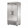 Kylskåp med positiv kyla i rostfritt stål och aluminium med 2 dörrar 991 L - TRUE - Fourniresto