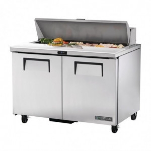 Stainless Steel Preparation Counter 2 Doors 340 L - TRUE - Fourniresto