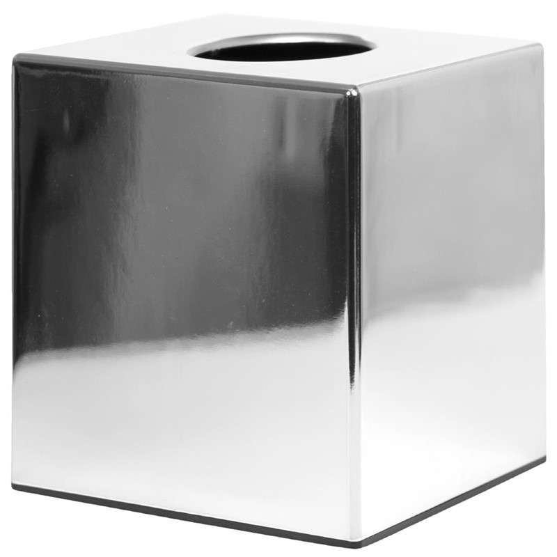 Boîte À Mouchoirs Cube Chrome Brillant - Bolero - Fourniresto