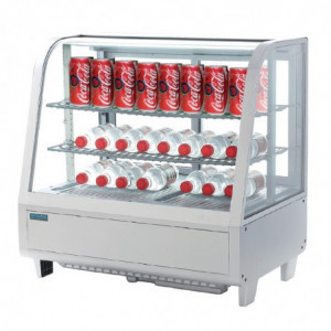 Valkoinen Jääkaappivitriini - 2 Hyllyä - 100 L - Polar