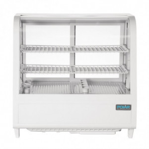 Kylskåp för disk med vit bänk 2 hyllor 100 L - Polar - Fourniresto
