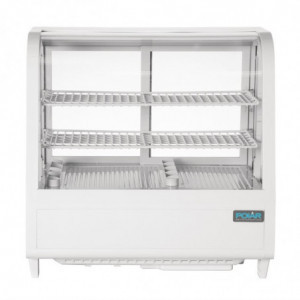 Valkoinen Jääkaappivitriini - 2 Hyllyä - 100 L - Polar