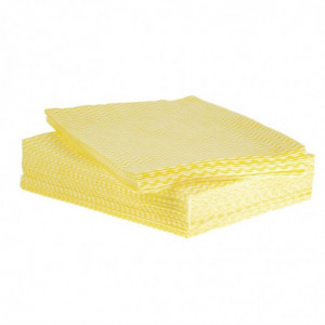 Yellow Solonet Chiffon - Pack of 50 - Jantex - Fourniresto