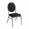 Musta juhlapöydän tuoli soikealla selkänojalla - 4 kpl - Bolero - Fourniresto