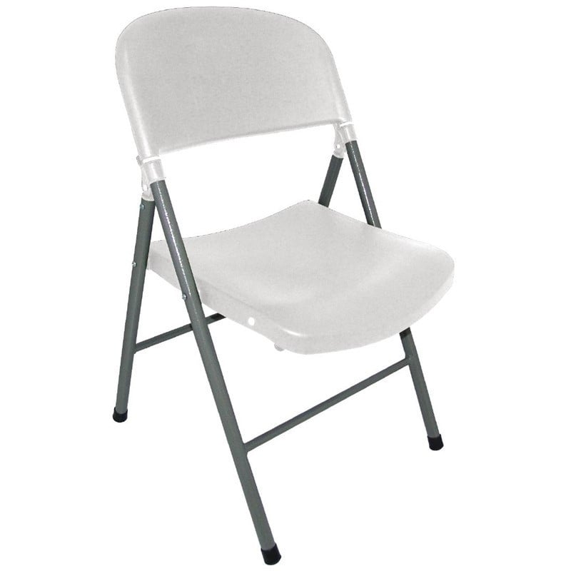 Fällbara stolar i vitt och grått - 2-pack - Bolero - Fourniresto
