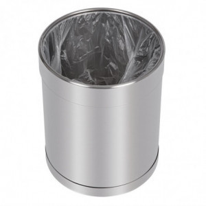 Stainless Steel Waste Paper Basket - 10.2 L - Bolero - Fourniresto