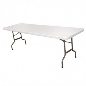 Pöytä, jossa on taitettava keskiosa, valkoinen, 2430 mm - Bolero - Fourniresto