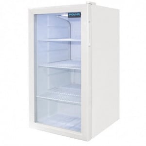 White Countertop Refrigerated Display Case 1 Door 88 L - Polar - Fourniresto