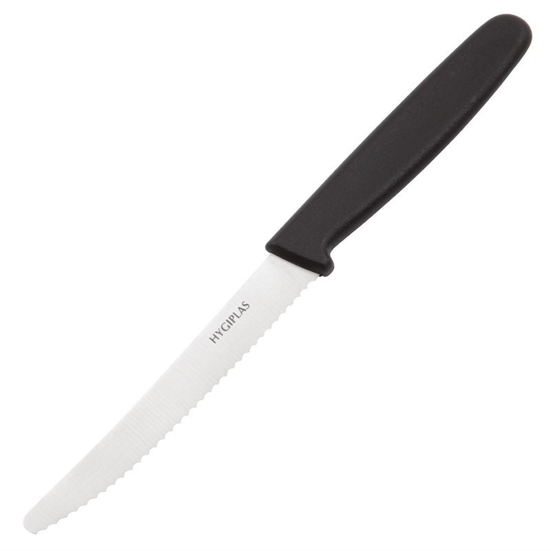 Kniv för tomater Svart Tandad Blad 10 cm - Hygiplas - Fourniresto