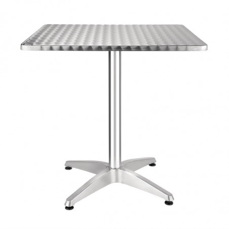 Bistrotkvadratiskt bord i rostfritt stål - 700 x 700 mm - Bolero - Fourniresto