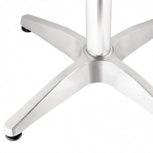 Square Bistro Table in Stainless Steel - 700 x 700 mm - Bolero - Fourniresto