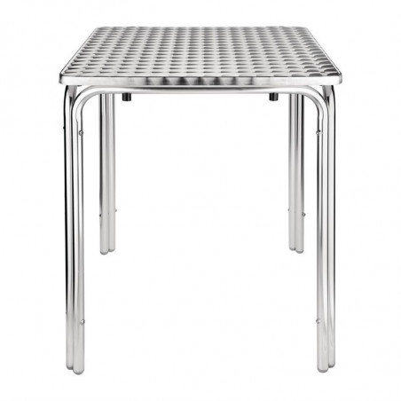 Fyrkantigt stapelbart bord i rostfritt stål 600 x 600 mm - Bolero - Fourniresto
