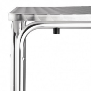 Square Stackable Stainless Steel Table 600 X 600 mm - Bolero - Fourniresto