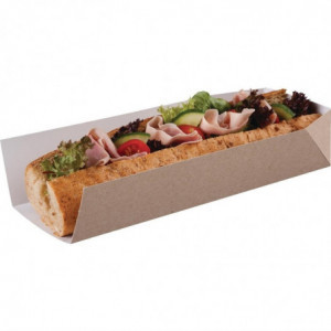 Sandwichförpackning av återvinningsbar kartong 80 x 250 mm - Förpackning med 500 stycken - Colpac - Fourniresto