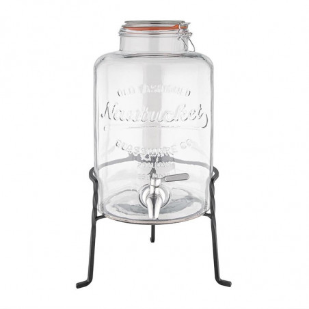 Glass Retro Water Dispenser with 8.5 L Base - Olympia - Fourniresto