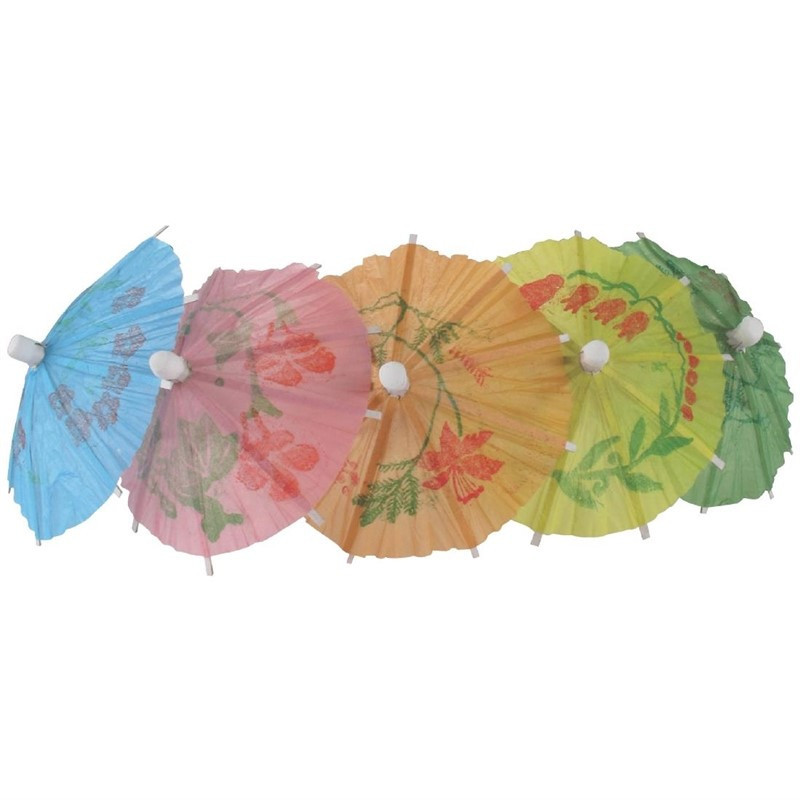 Paperisateenvarjo eri väreissä - 144 kpl - juhla - Fourniresto
