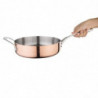 Copper 3 Layer Induction Casserole Ø 240 mm - Vogue - Fourniresto