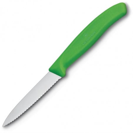 Kökkniv Grön Tandad Blad 8 cm - Victorinox - Fourniresto