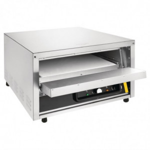Pizzaugn 45 cm med sten - 2000 W - Buffalo