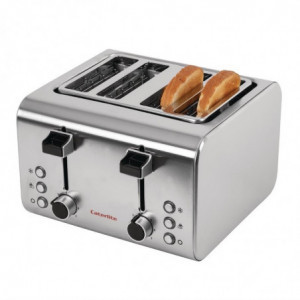 Stainless Steel 4-Slice Toaster - Caterlite - Fourniresto