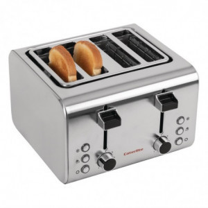 Stainless Steel 4-Slice Toaster - Caterlite - Fourniresto