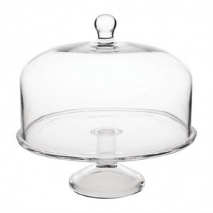 Glass Cake Display Stand Ø 305 mm - Olympia - Fourniresto