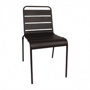 Fällbar stol med svart stålstomme - 4-pack - Bolero - Fourniresto