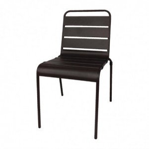 Fällbar stol med svart stålstomme - 4-pack - Bolero - Fourniresto
