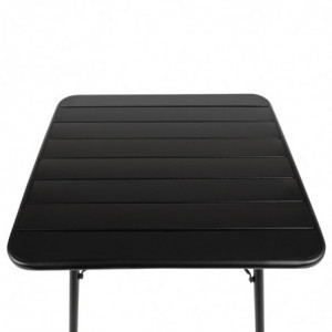 Bord i svart fyrkantigt stål 700 x 700 mm - Bolero - Fourniresto