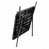 Table à Lattes Noire Carrée en Acier 700 x 700 mm - Bolero - Fourniresto