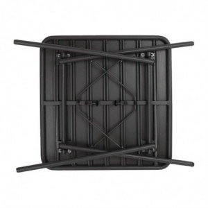 Bord i svart fyrkantigt stål 700 x 700 mm - Bolero - Fourniresto